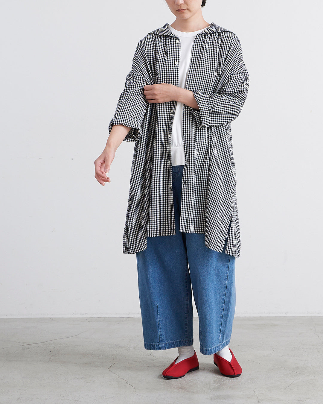 HEAVENLY ヘブンリー］ #005 Linen Rayon Sailorcollar Shirt Tunic