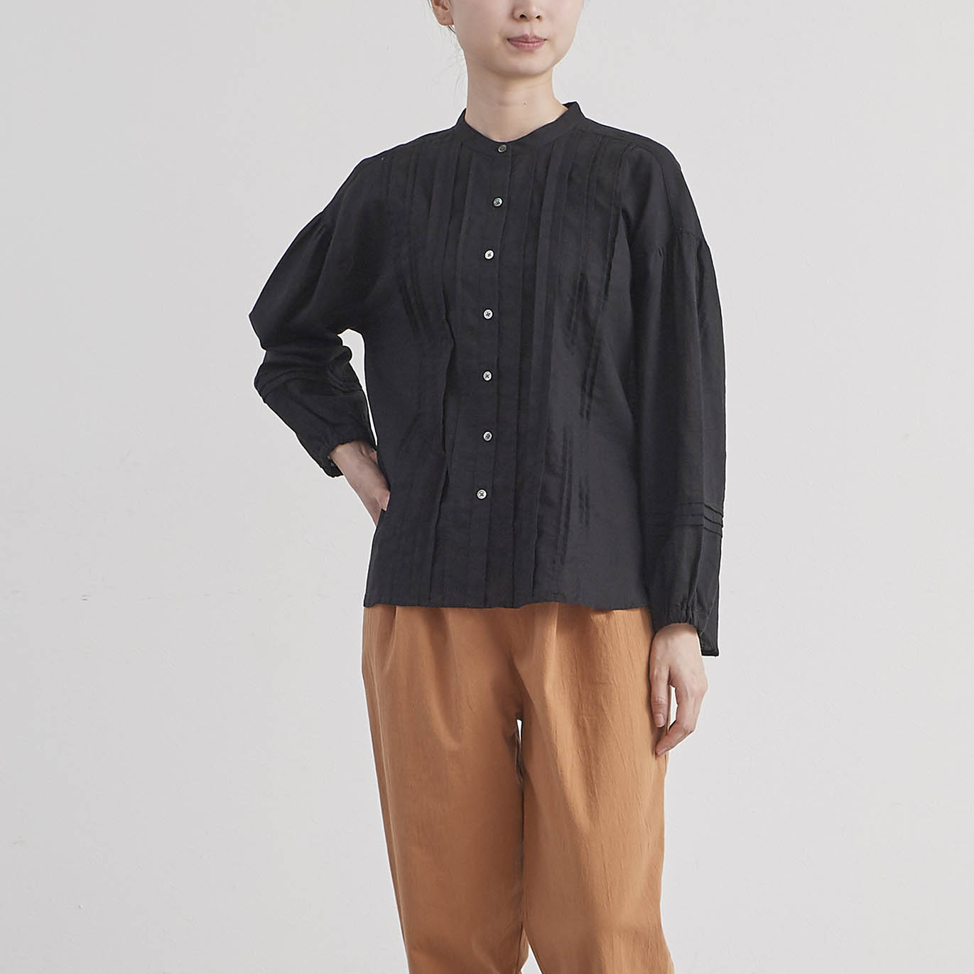 HEAVENLY ヘブンリー］ #011 Cotton Linen Tuck Blouse / コットン 