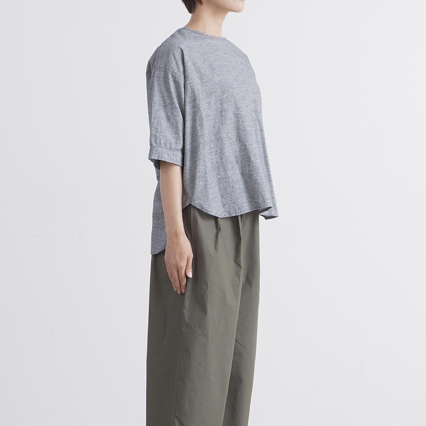 ファンタジスタ10beams f brilla 春コットンリネン HEAVENLY ヘブンリー］ #008 Cotton Linen Half Sleeve Wide