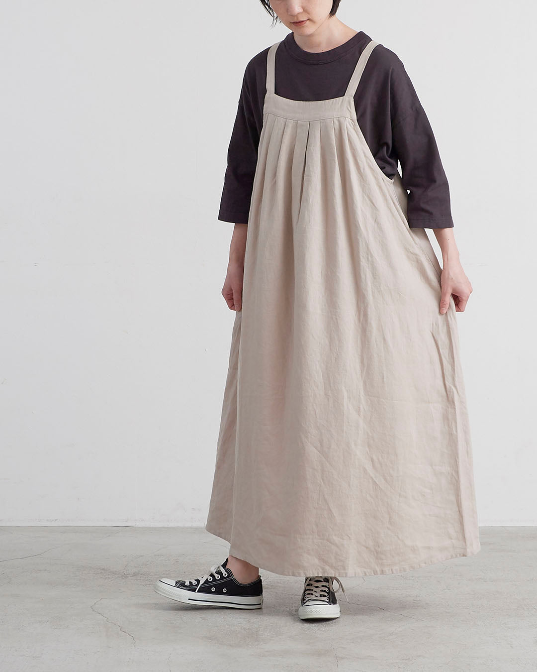 HEAVENLY ヘブンリー］ #003 9×9 Heavy Linen Tuck Jumperskirt