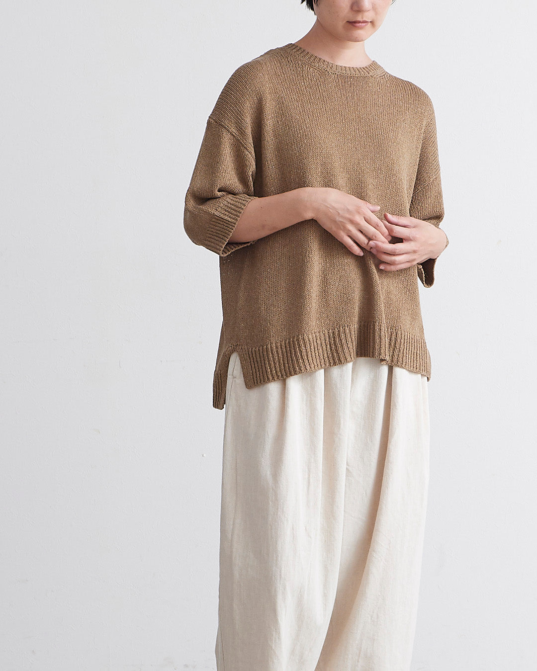 再値下げ！【新品】HEAVENLY(ヘブンリー)コットンリネンスキッパーブラウス heavenly｜コットンリネン ワッシャー クルーネック シャツ 2613092