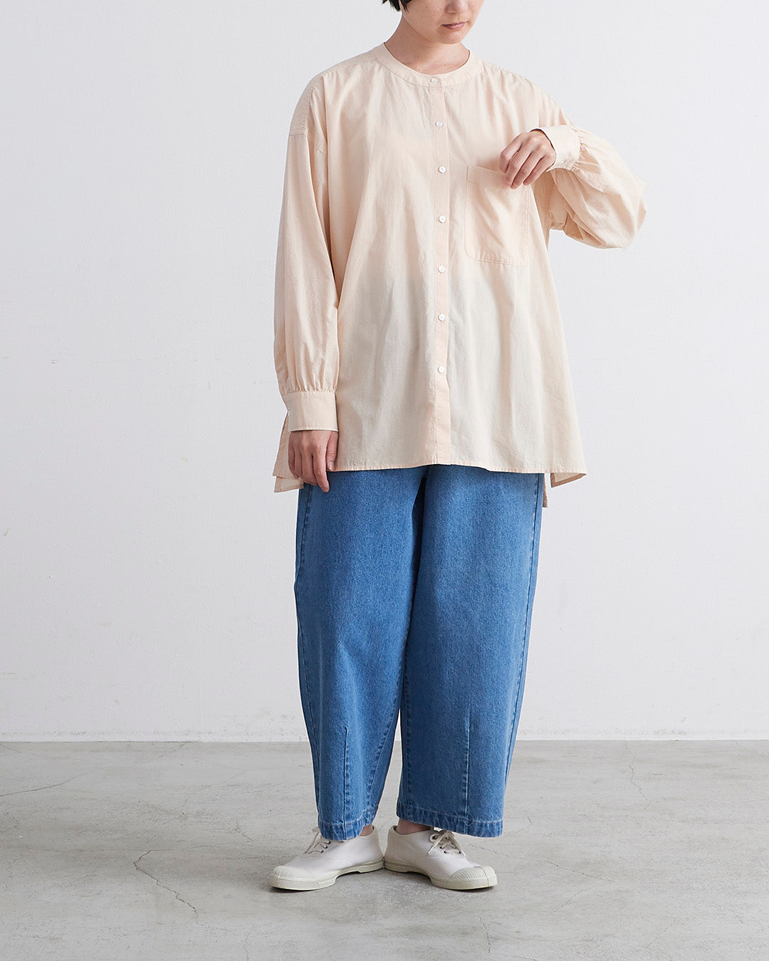 HEAVENLY ヘブンリー］ #009 Cotton Linen Broad Washer Crewneck