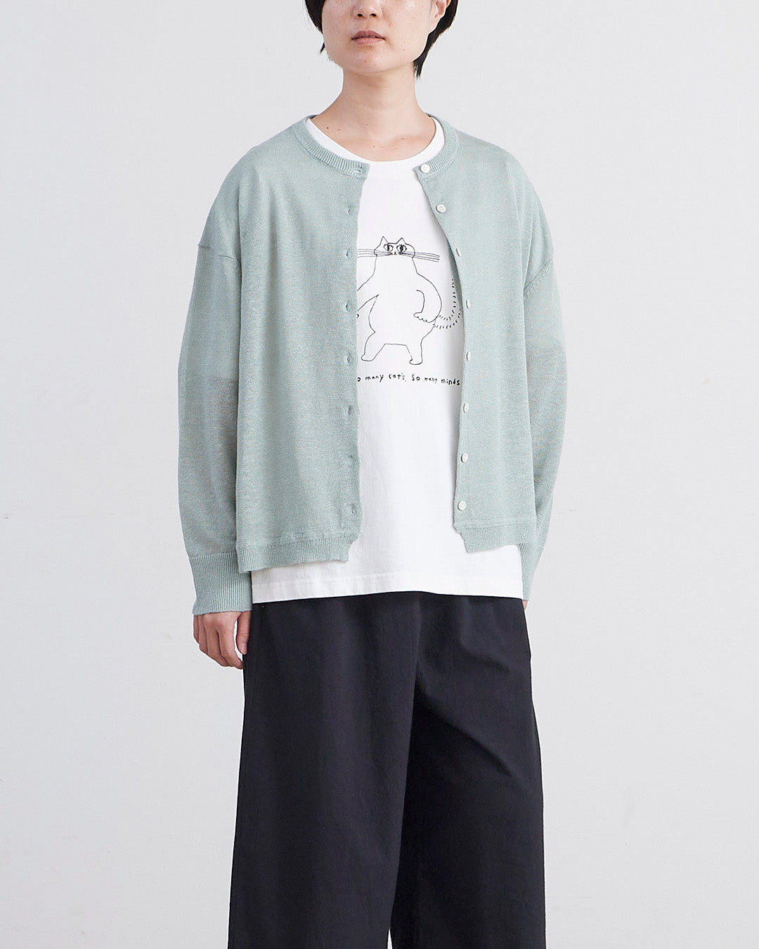 HEAVENLY ヘブンリー］ #013 Linen Knit Crew Cardigan / リネン