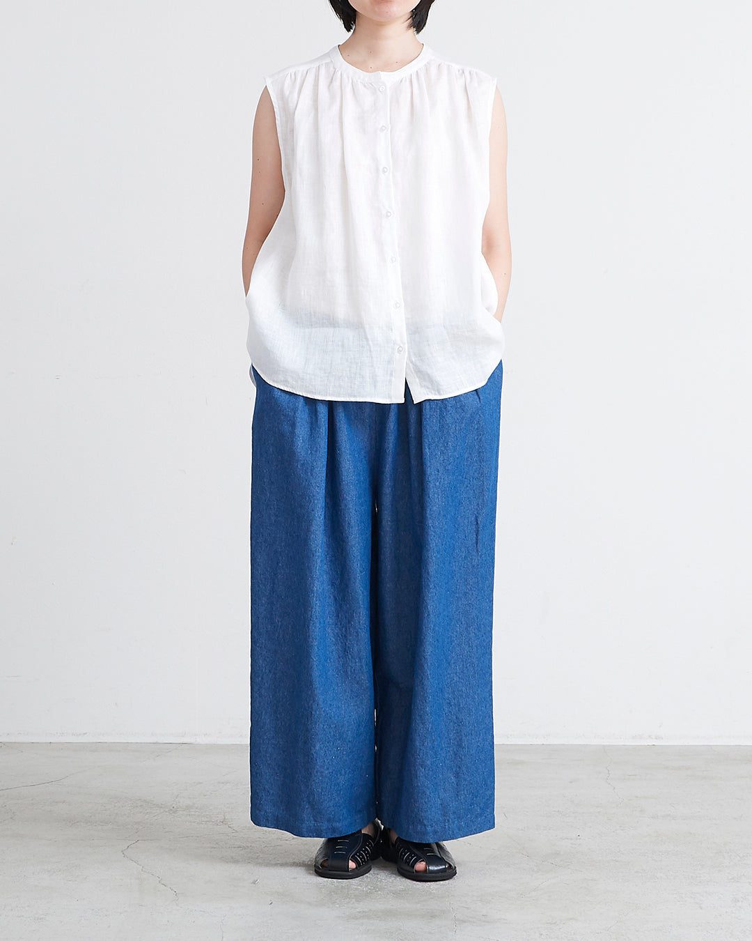 HEAVENLY ヘブンリー］ #013 Cotton Linen 6.5oz Denim Tuck Easy