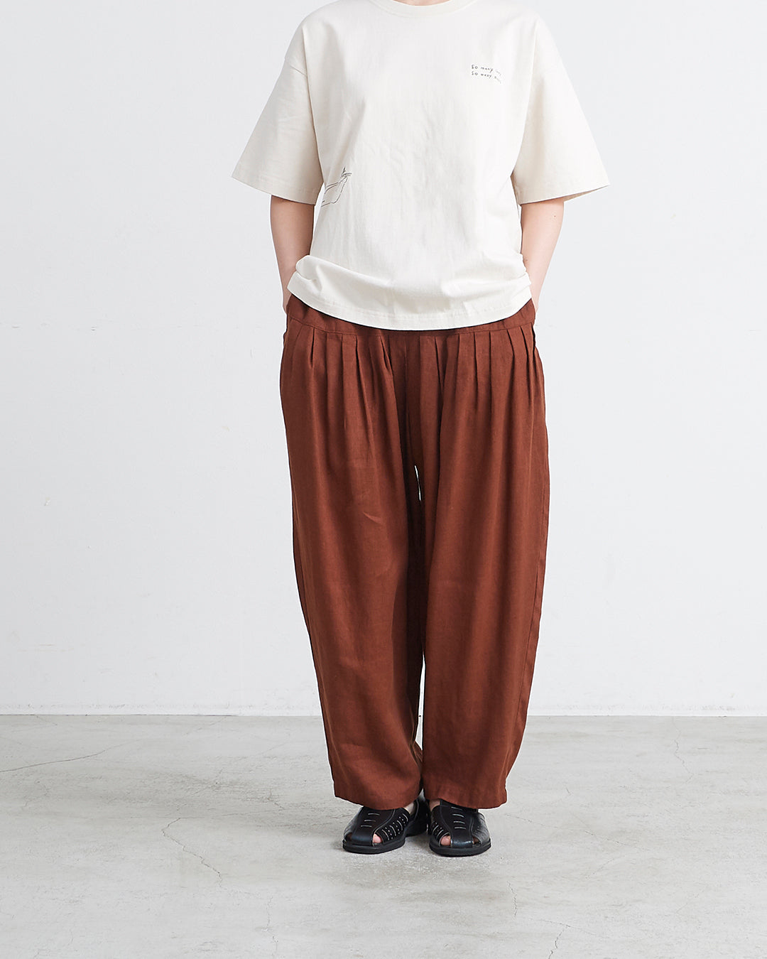 HEAVENLY ヘブンリー］#0049x9 Heavy Linen Tuck Pants / 9×9 ヘビー