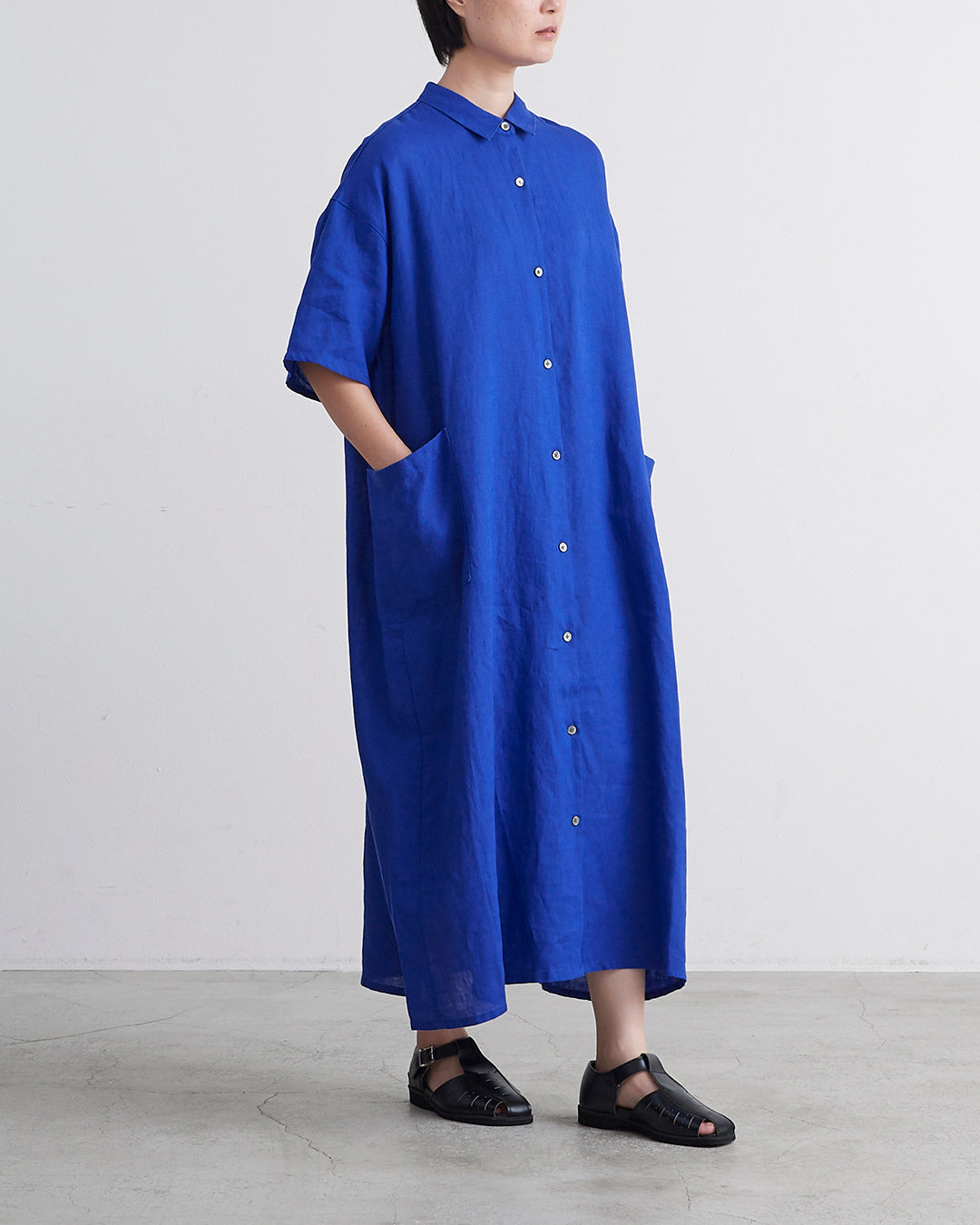 HEAVENLY ヘブンリー］ #001 Linen Wide Shirt Onepiece / リネン