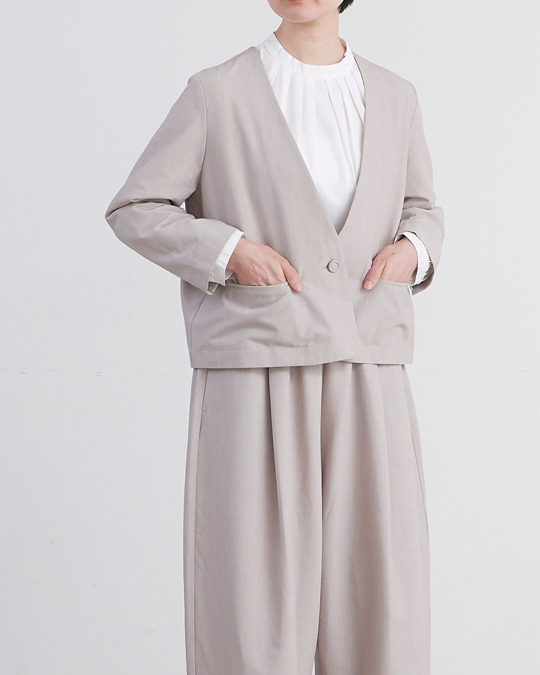 un cinq アンサンク］ #26-04 Tropical V-neck Jacket トロピカル V