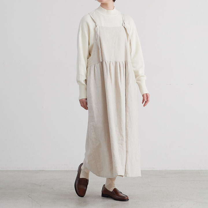 ヘブンリー　heavenly 前後 2wey リネンジャンパースカート 再入荷なしです】HEAVENLY(ヘブンリー) コットンリネン2WAY