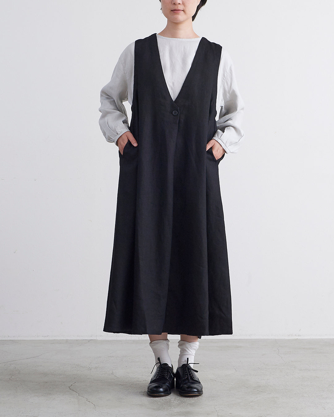 新品タグ付 HEAVENLY ヘブンリー 綿麻 シャツパーカー コットンリネン HEAVENLY ヘブンリー］ #003 Heavy Linen Jumperskirt / ヘビー リネン