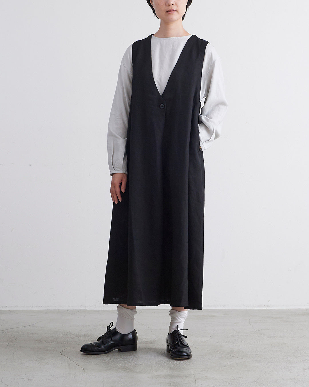 新品タグ付 HEAVENLY ヘブンリー 綿麻 シャツパーカー コットンリネン HEAVENLY ヘブンリー］ #003 Heavy Linen Jumperskirt / ヘビー リネン