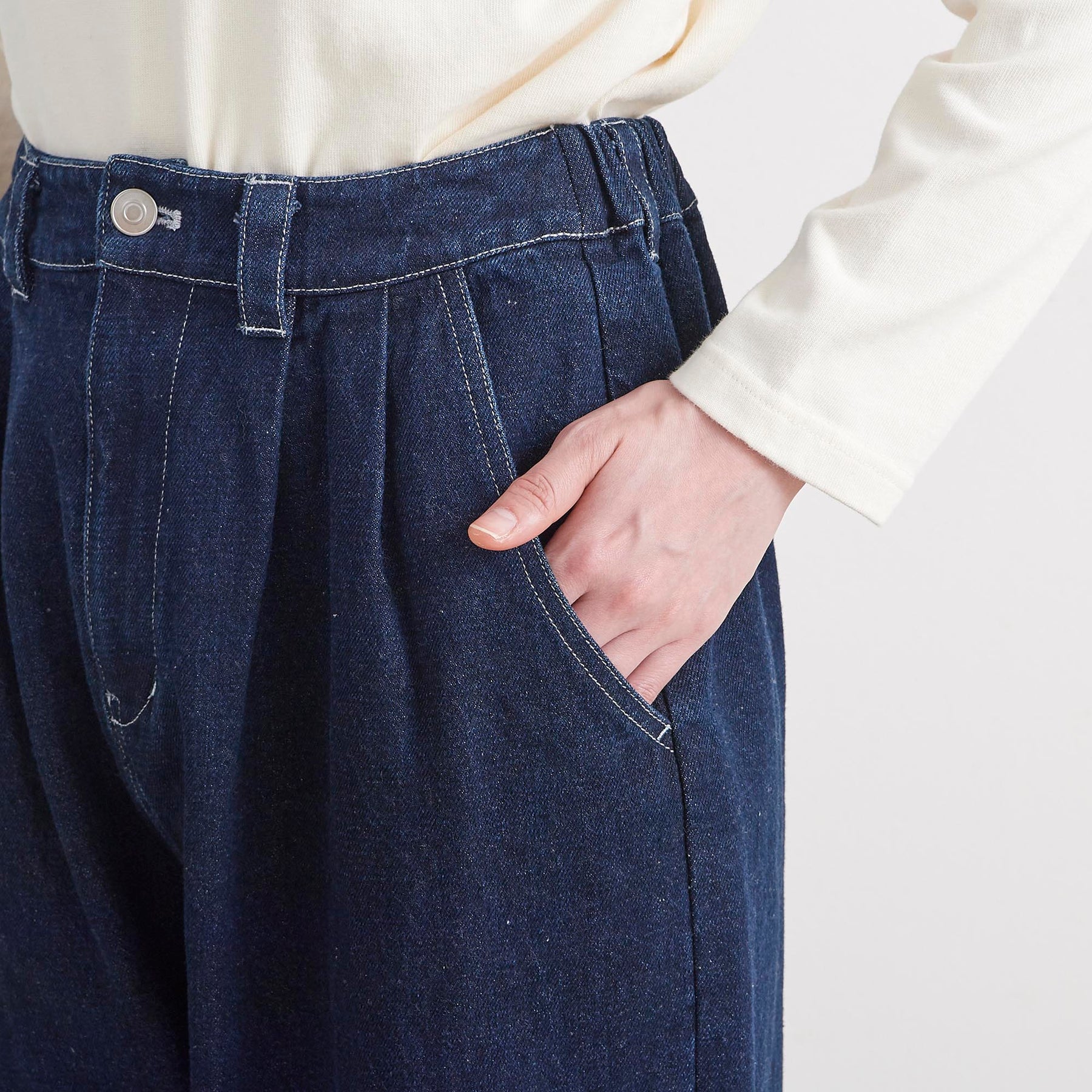 HEAVENLY ヘブンリー］ #010 Cotton Linen 12oz Denim Tuck Pants