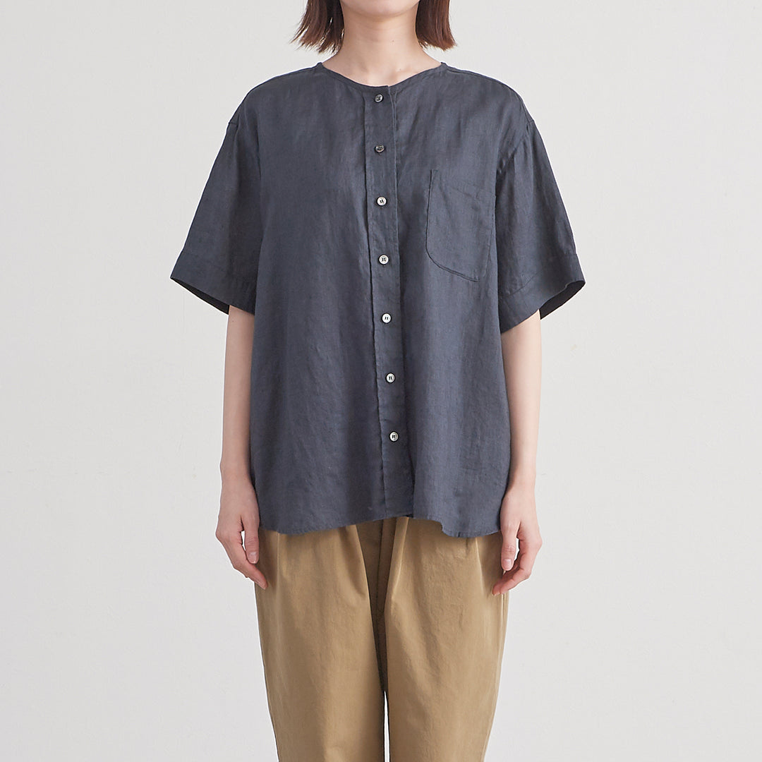 HEAVENLY ヘブンリー］ #002 Linen Crewneck Half Sleeve Blouse
