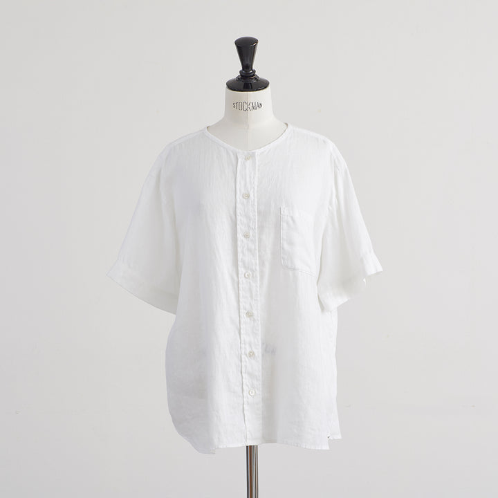 HEAVENLY ヘブンリー］ #002 Linen Crewneck Half Sleeve Blouse