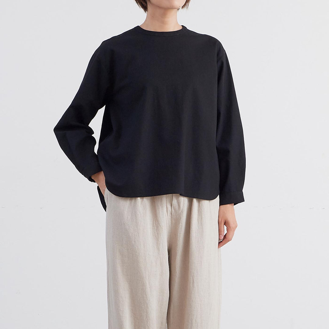 HEAVENLY (ヘブンリー) | COTTON LINEN CREWNECK PULLOVER (black) | トップス プルオーバー HEAVENLY ヘブンリー］ #003 Cotton Linen Crewneck Pullover