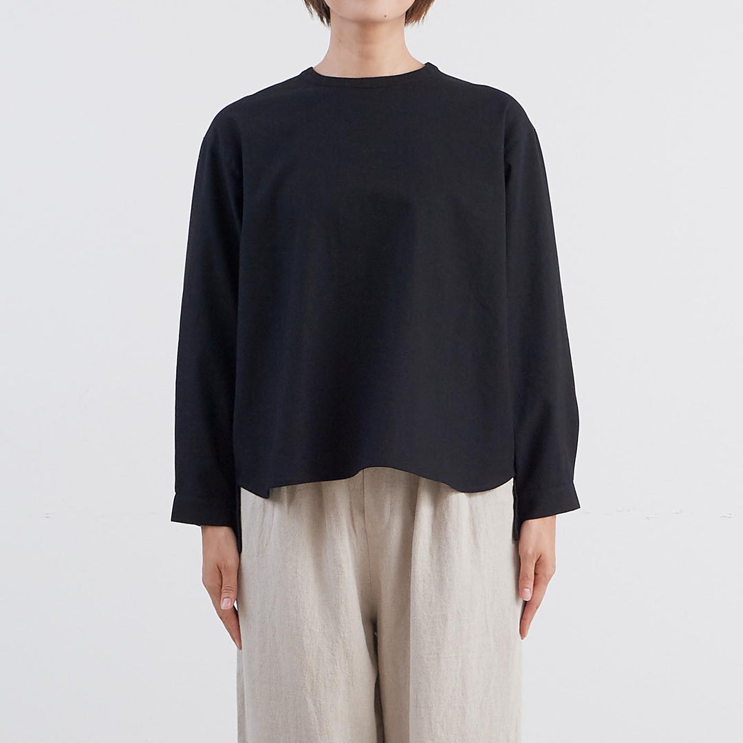 HEAVENLY (ヘブンリー) | COTTON LINEN CREWNECK PULLOVER (black) | トップス プルオーバー HEAVENLY ヘブンリー］ #003 Cotton Linen Crewneck Pullover