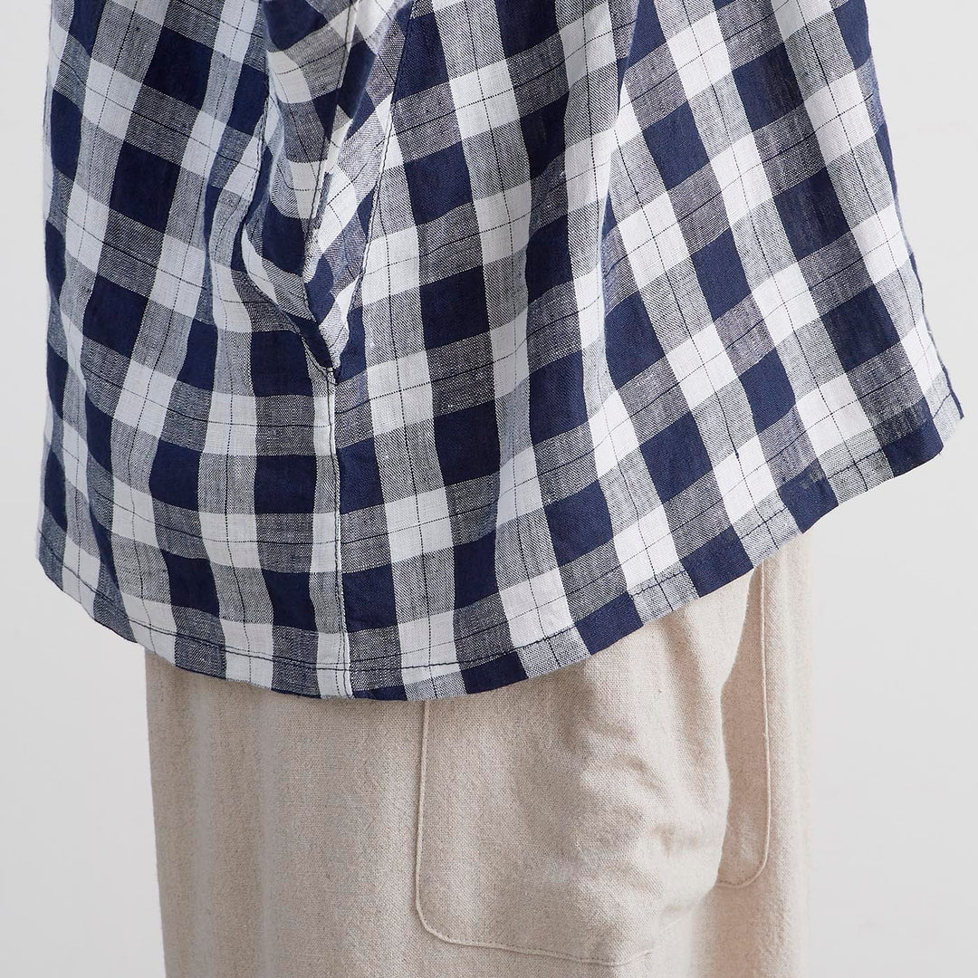 HEAVENLY (ヘブンリー) | FRILL RIBBON BLOUSE (block check) | トップス ブラウス check frill ribbon blouse beige | épine