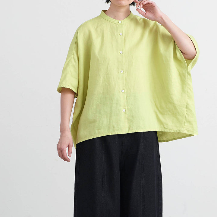 HEAVENLY ヘブンリー］ #002 Linen Standcollar Dolman Shirt