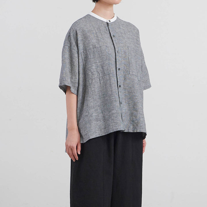 HEAVENLY ヘブンリー］ #005 Cotton Linen Stripe Wide Shirt