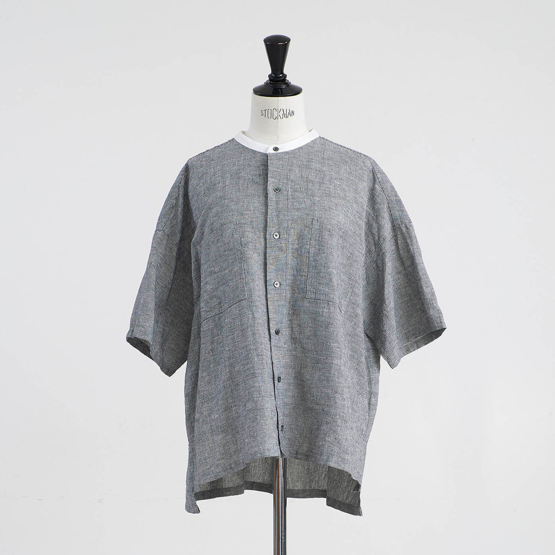 HEAVENLY ヘブンリー］ #005 Cotton Linen Stripe Wide Shirt