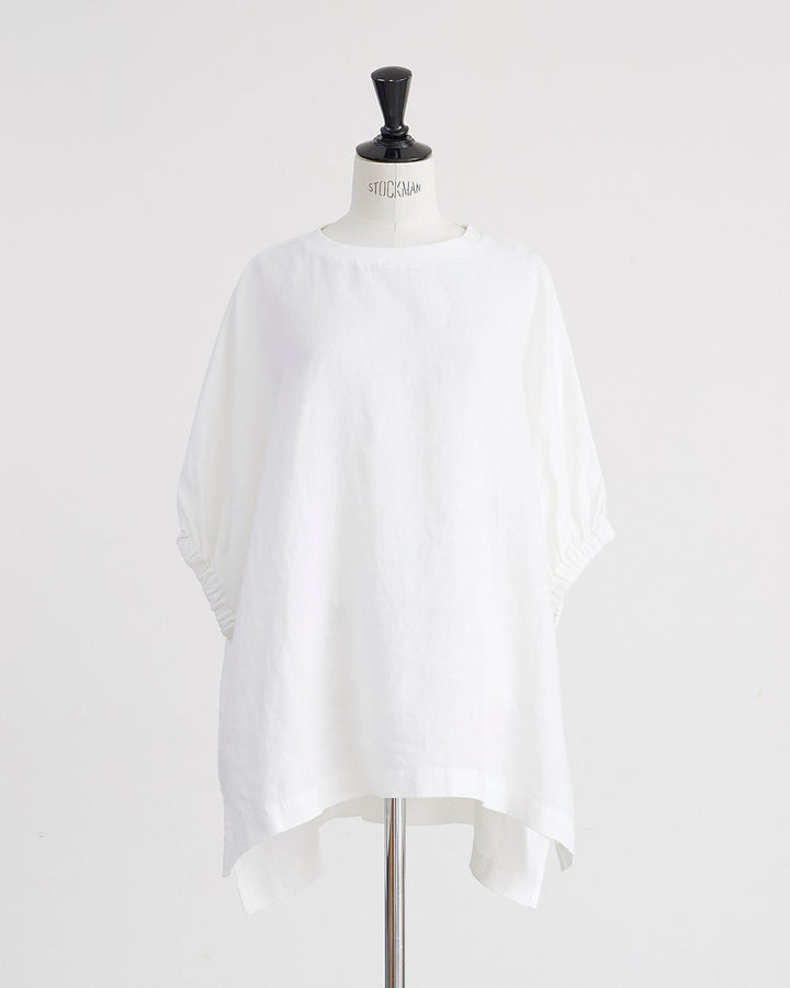 HEAVENLY ヘブンリー］ #002 Linen Gather Sleeve Ribneck