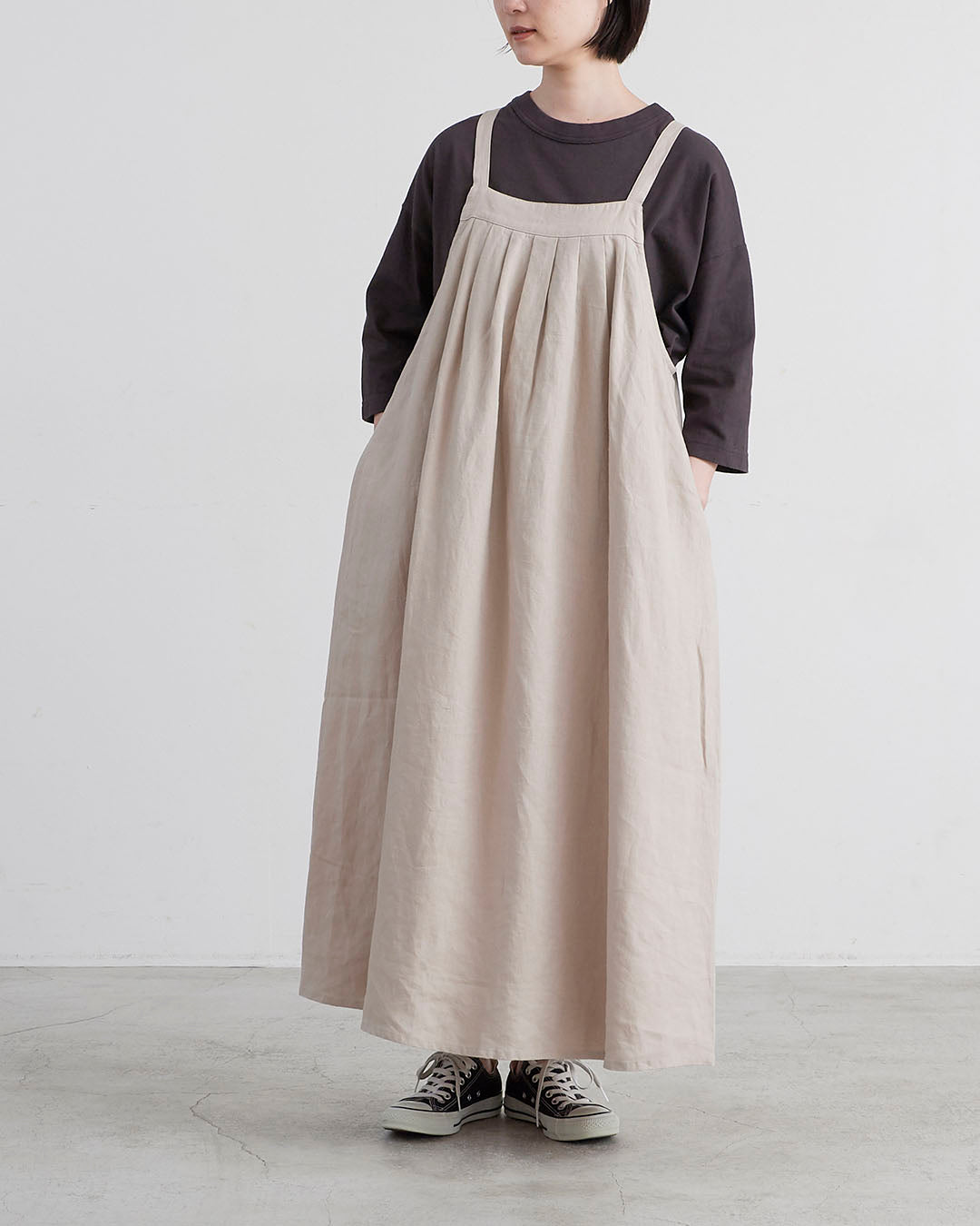 HEAVENLY ヘブンリー］ #003 9×9 Heavy Linen Tuck Jumperskirt