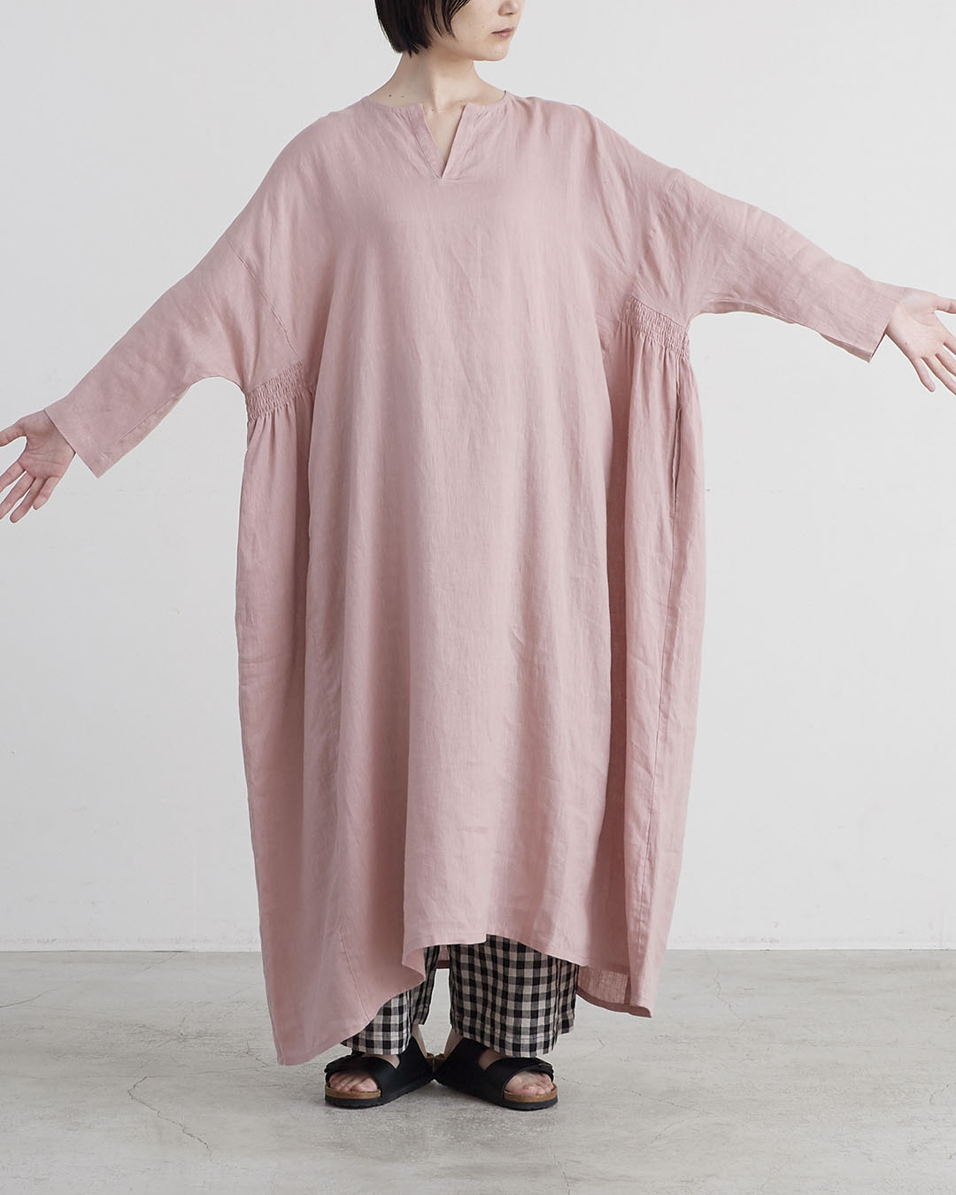 HEAVENLY ヘブンリー］ #001 Hemp Shirring Onepiece / ヘンプ
