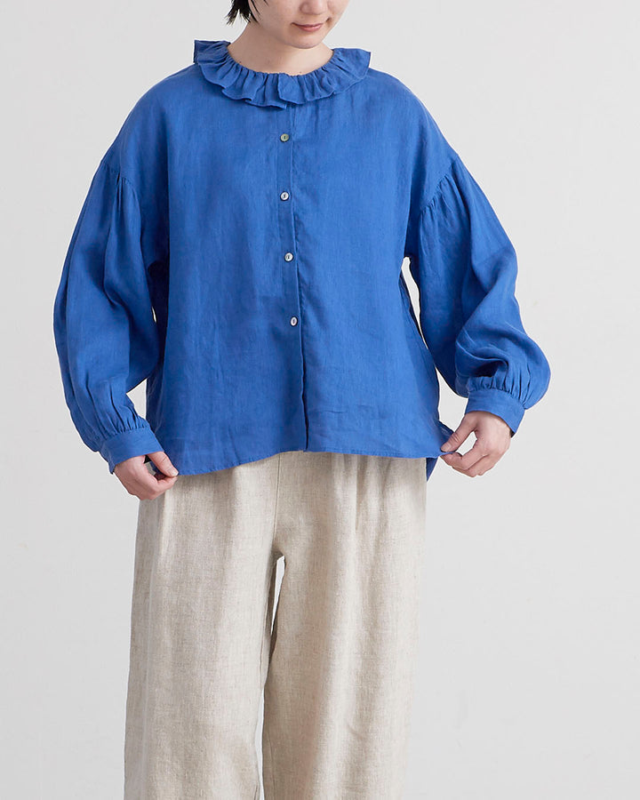 HEAVENLY ヘブンリー］ #002 Hemp Frillcollar Blouse / ヘンプ
