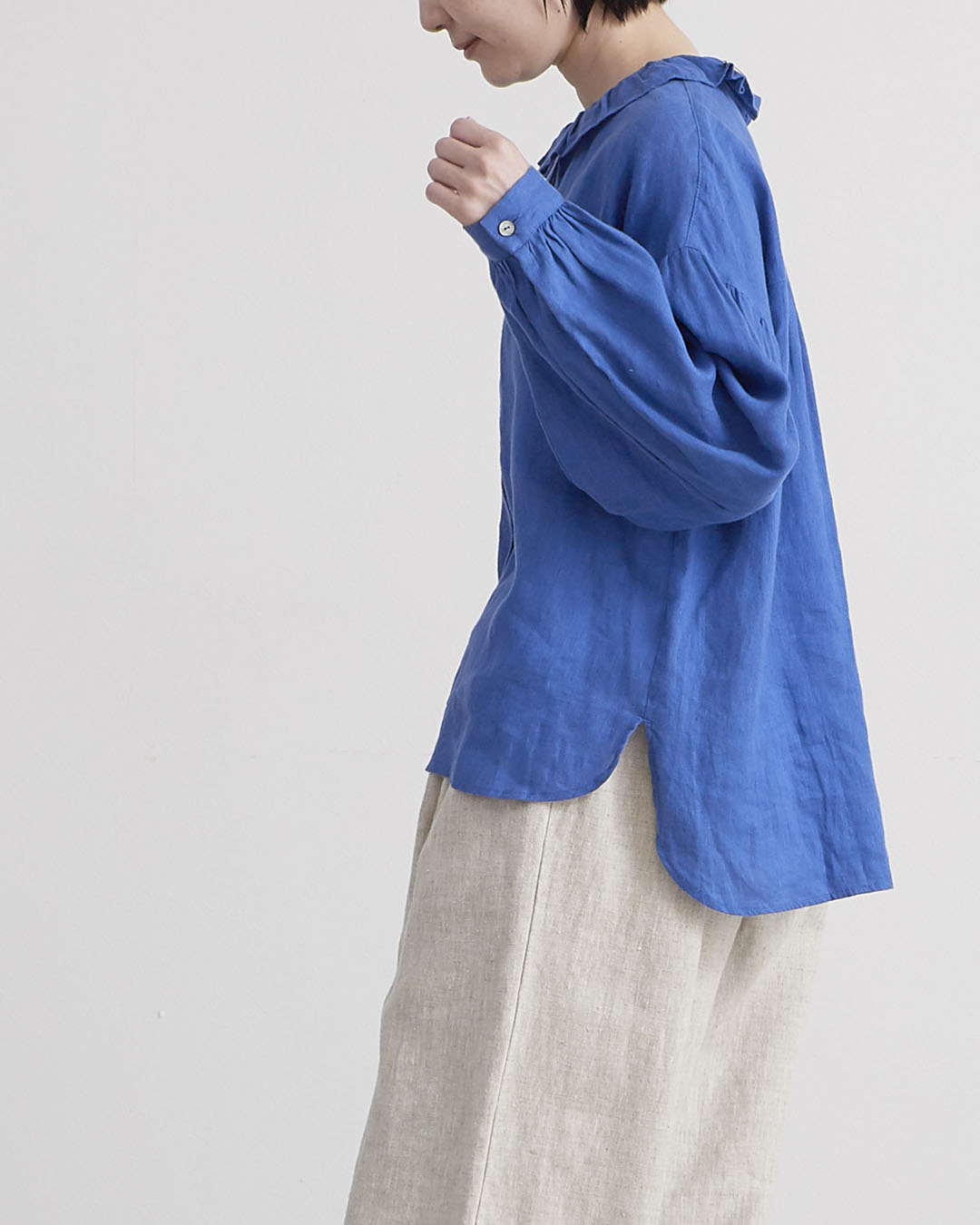 HEAVENLY ヘブンリー］ #002 Hemp Frillcollar Blouse / ヘンプ