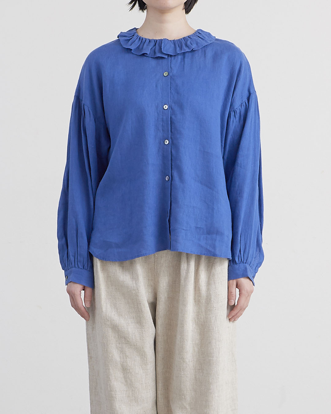 HEAVENLY ヘブンリー］ #002 Hemp Frillcollar Blouse / ヘンプ