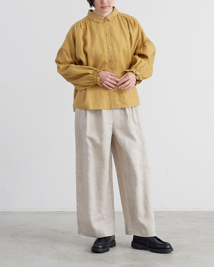HEAVENLY ヘブンリー］ #002 Linen Gather Wide Shirt / リネン