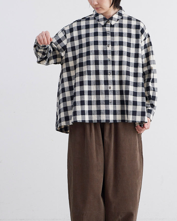 HEAVENLY ヘブンリー］ #003 Cotton Linen Check Aline Shirt
