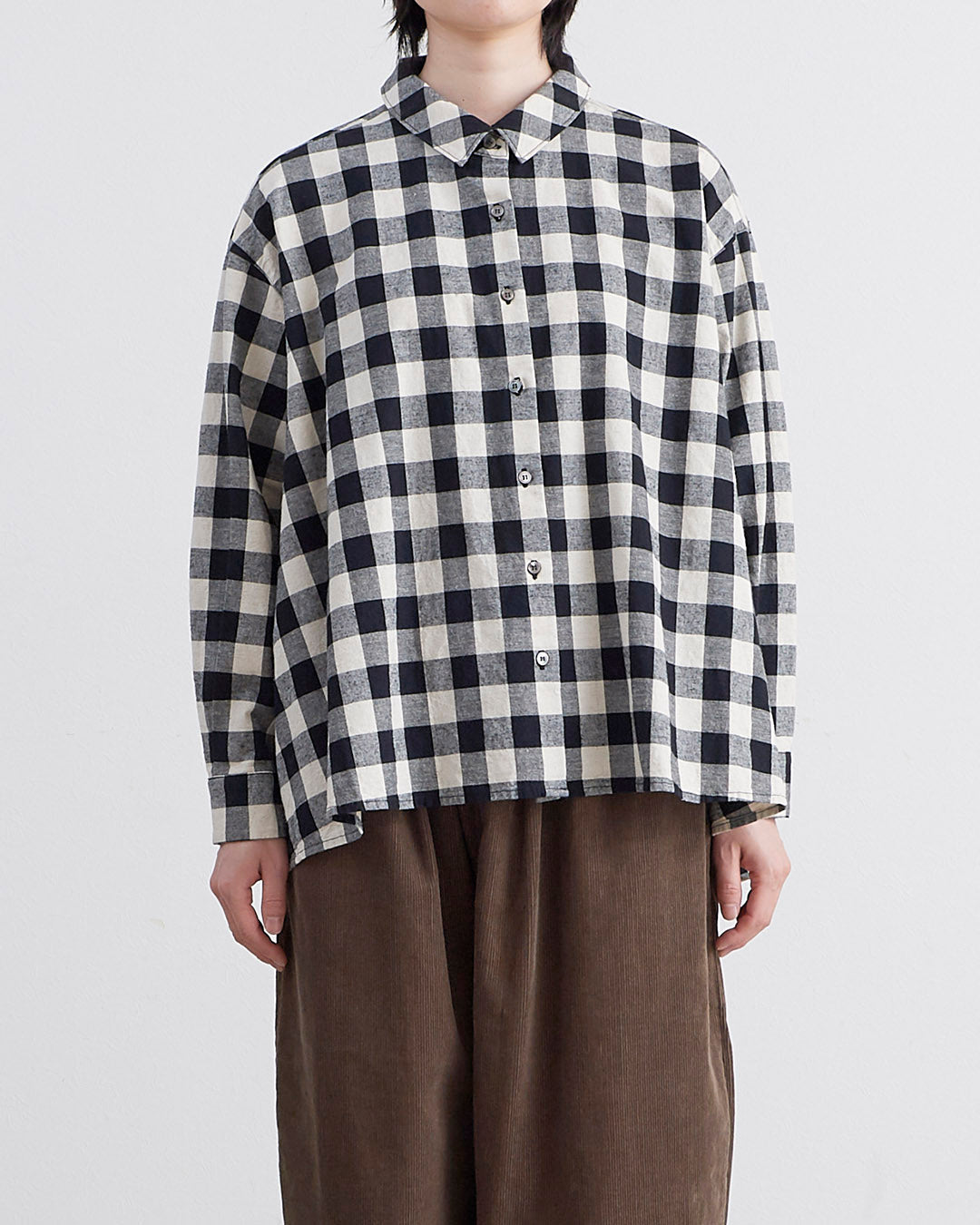 HEAVENLY ヘブンリー］ #003 Cotton Linen Check Aline Shirt