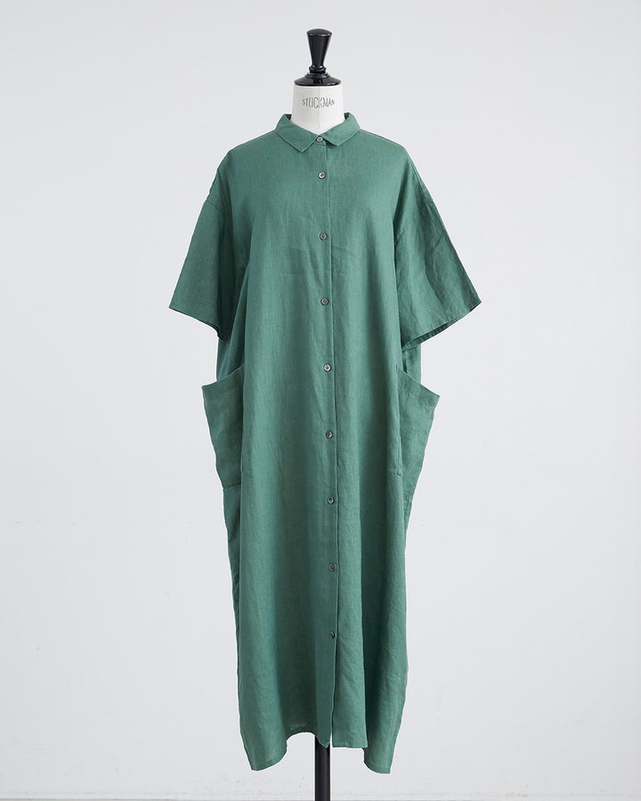 HEAVENLY ヘブンリー］ #001 Linen Wide Shirt Onepiece / リネン