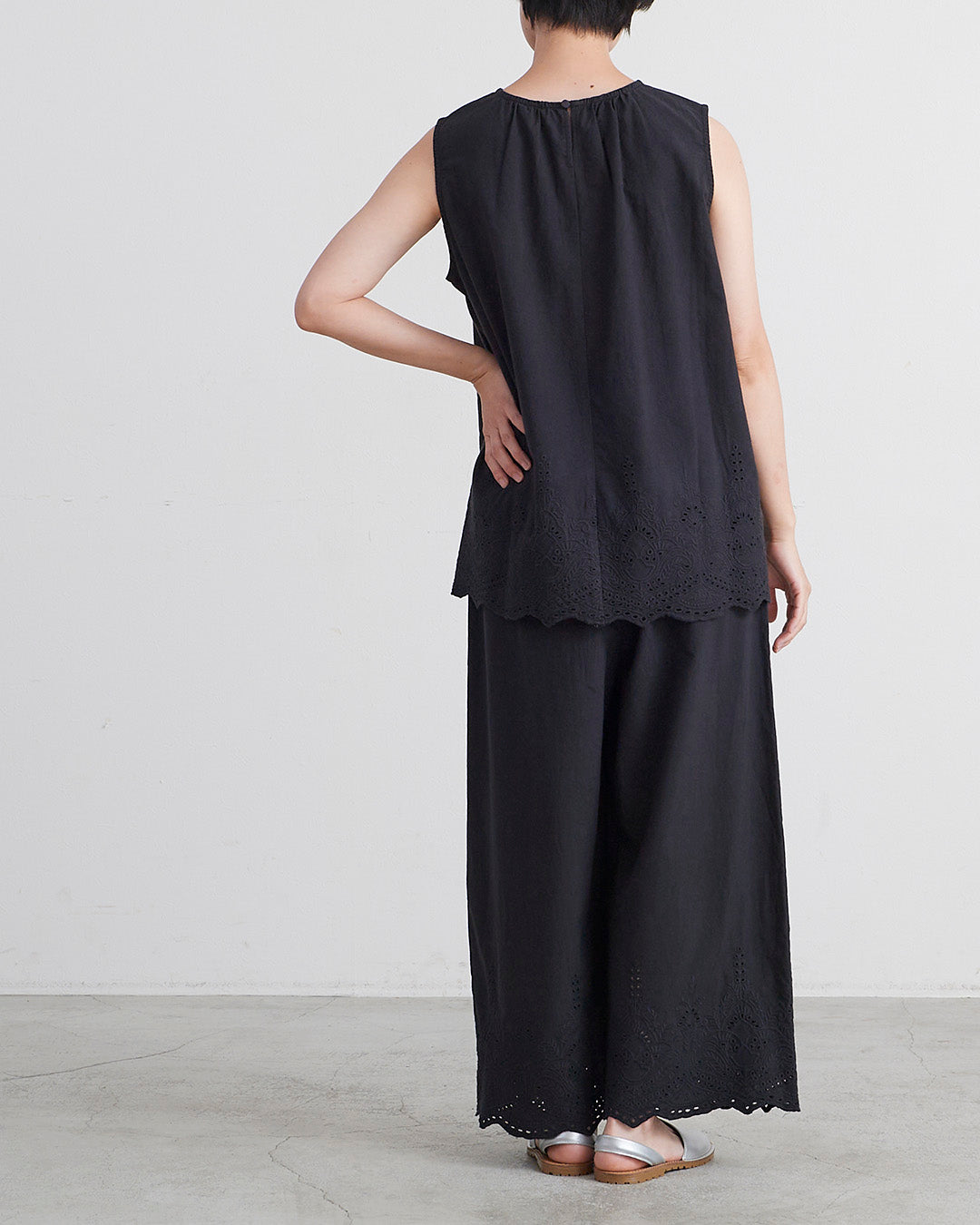 HEAVENLY ヘブンリー］#007 Cotton Hem Embroidery NS Tops / コットン