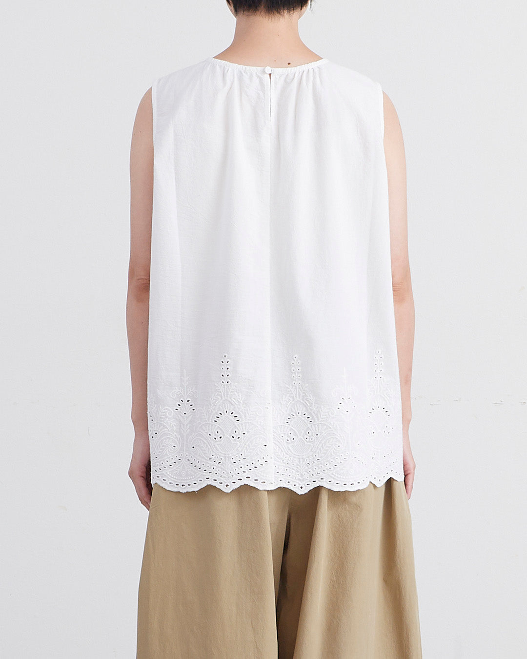 HEAVENLY ヘブンリー］#007 Cotton Hem Embroidery NS Tops / コットン