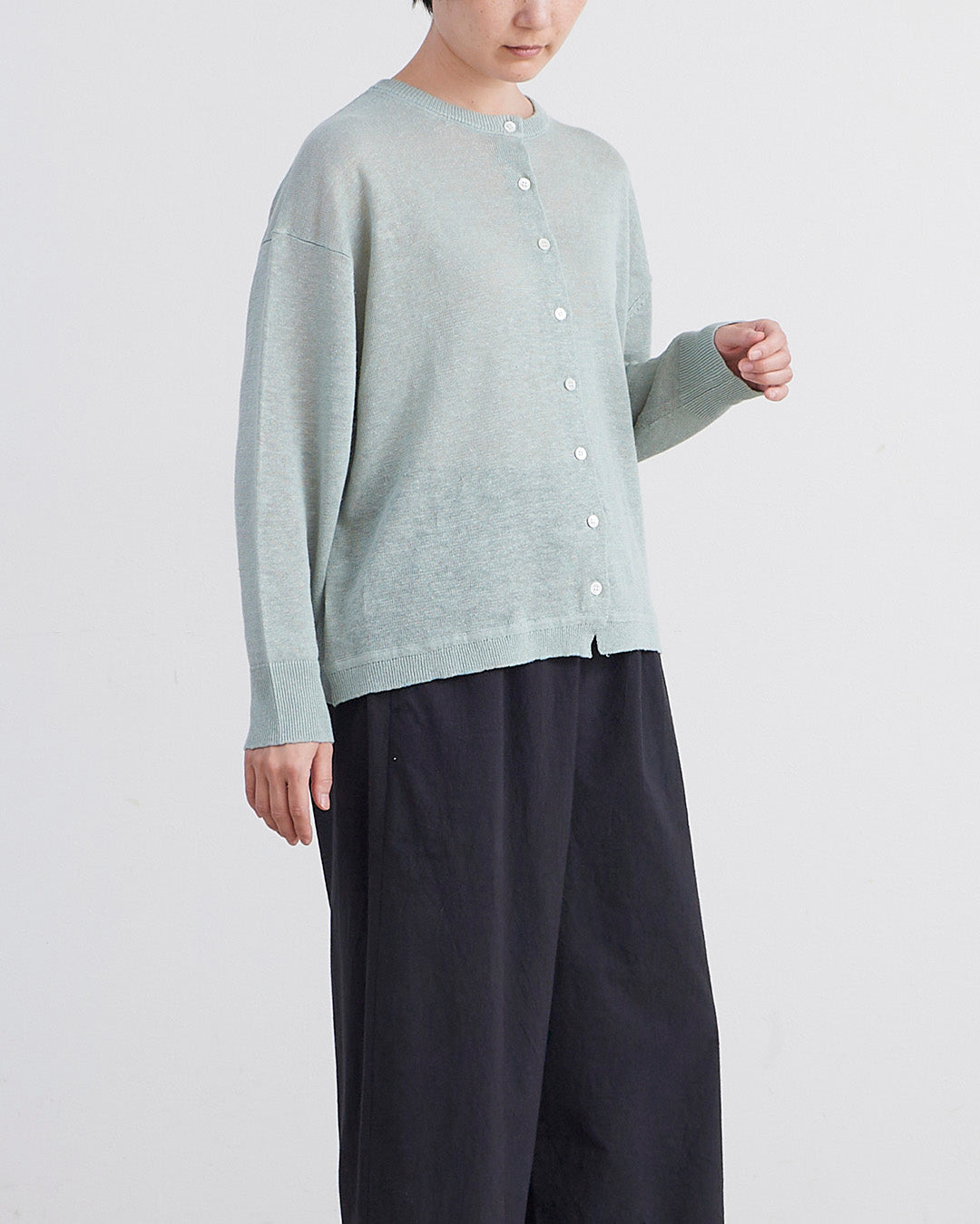 HEAVENLY ヘブンリー］ #013 Linen Knit Crew Cardigan / リネン