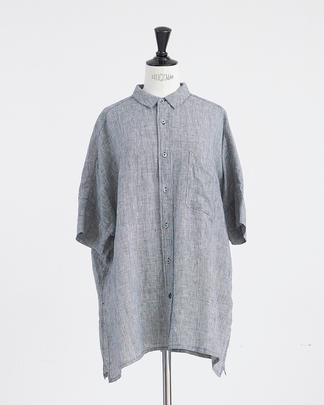 HEAVENLY ヘブンリー］ #004 Linen Check Wide Shirt Tunic / リネン