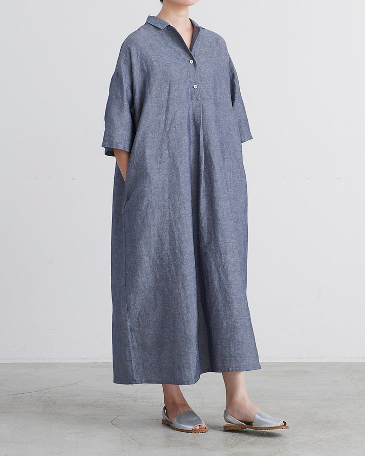 HEAVENLY ヘブンリー］ #007 Cotton Linen Chambray Opencollar