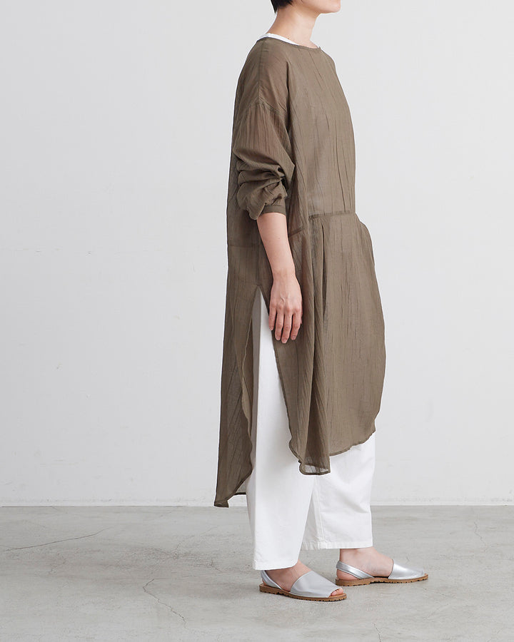 SHARESPIRITノースリーブチュニック 黒とベージュのグラデーション HEAVENLY ヘブンリー］ #009 Longsleeve Sheer Tunic / ロングスリーブ
