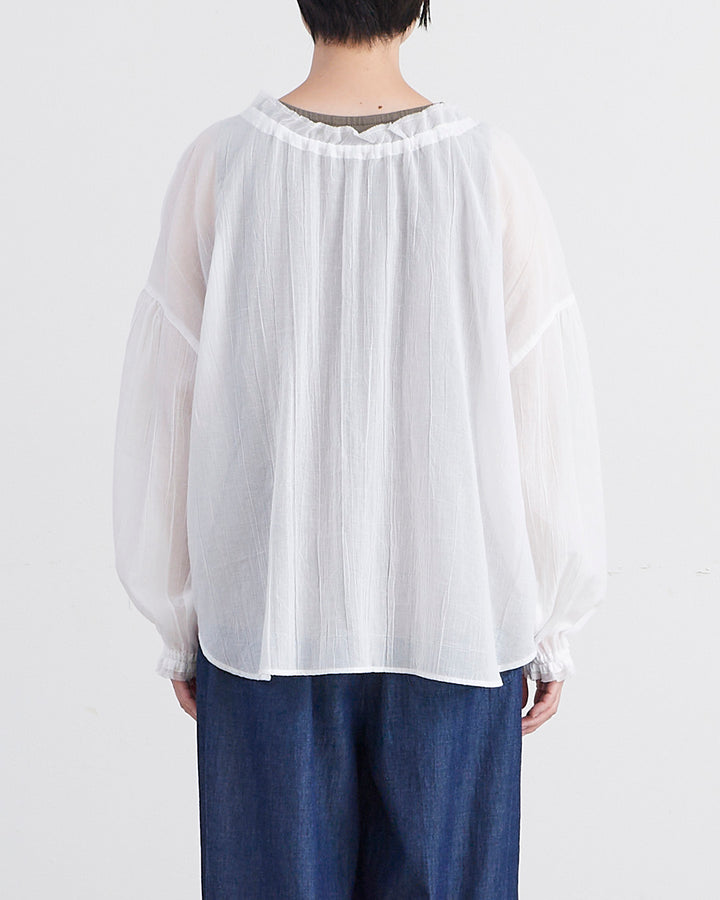 HEAVENLY ヘブンリー］ #010 Frillneck 2way Sheer Blouse / フリル