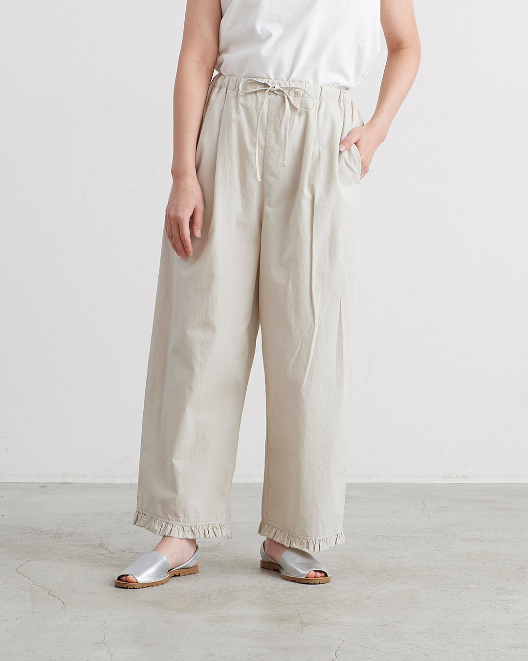 HEAVENLY ヘブンリー］ #009 Cotton Lawn Frill Hem Easy Pants
