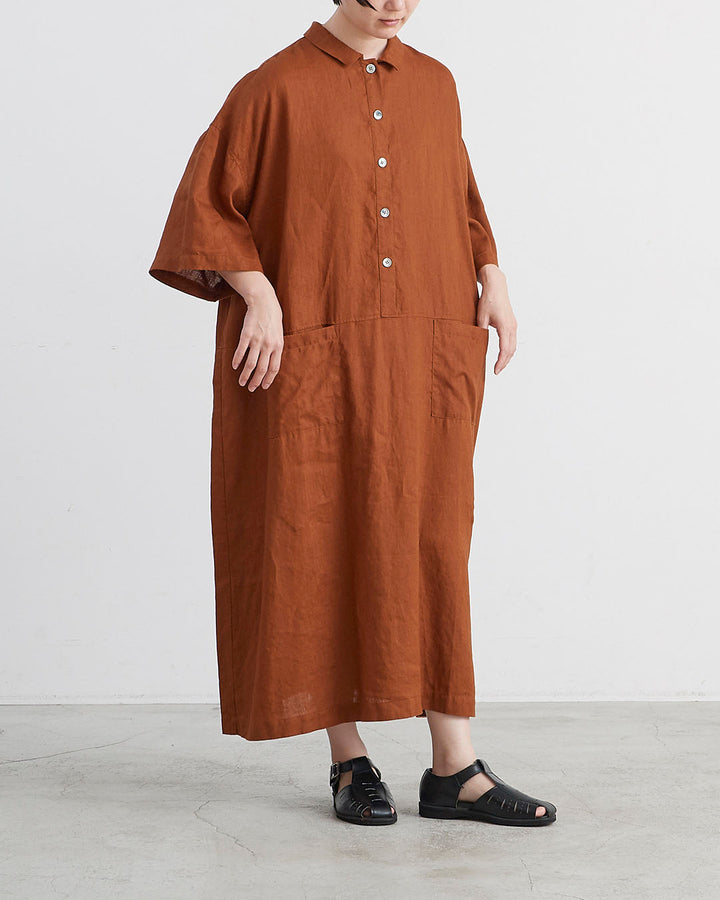 HEAVENLY ヘブンリー］#001Linen Polocollar 6/S Onepiece / リネン