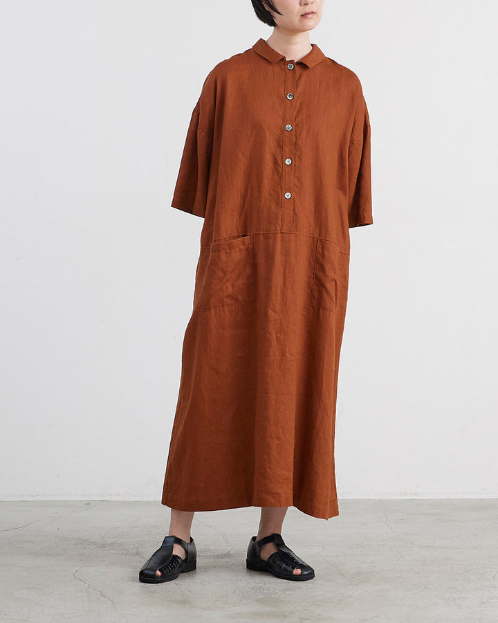HEAVENLY ヘブンリー］#001Linen Polocollar 6/S Onepiece / リネン