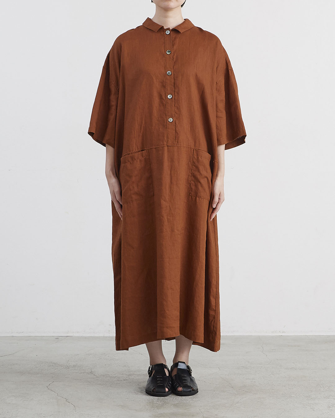 HEAVENLY ヘブンリー］#001Linen Polocollar 6/S Onepiece / リネン