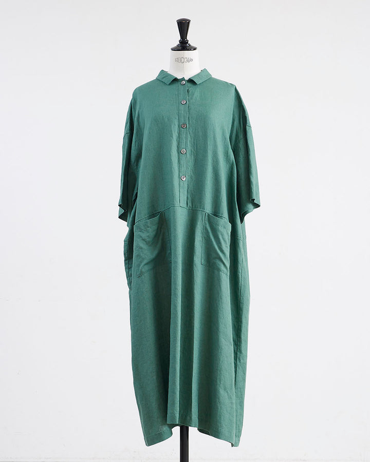 HEAVENLY ヘブンリー］#001Linen Polocollar 6/S Onepiece / リネン