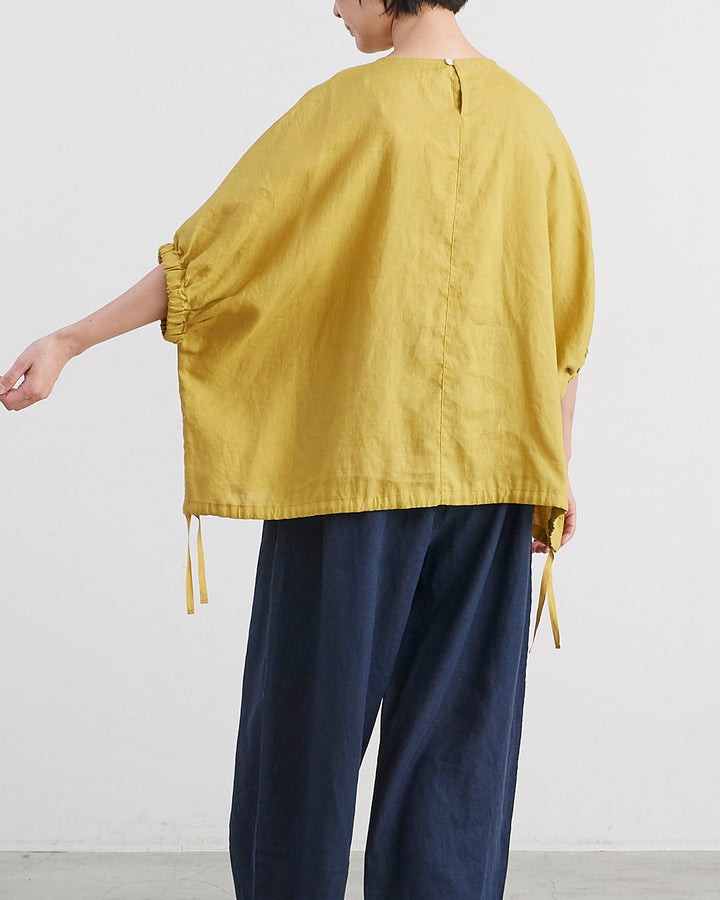 HEAVENLY ヘブンリー］#002Linen Gathersleeve Side Ribbon Pullover