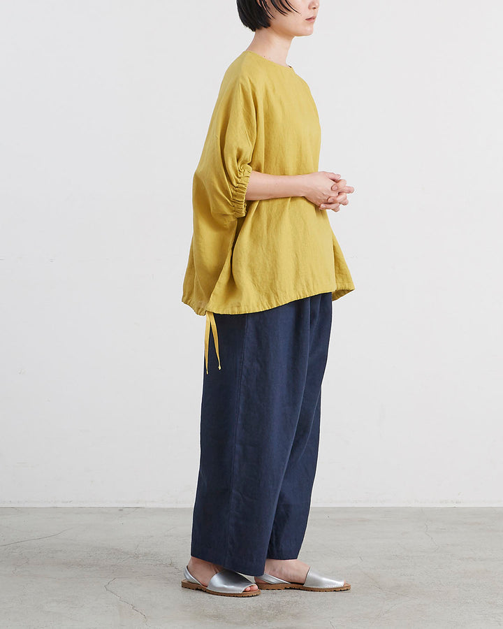 HEAVENLY ヘブンリー］#002Linen Gathersleeve Side Ribbon Pullover