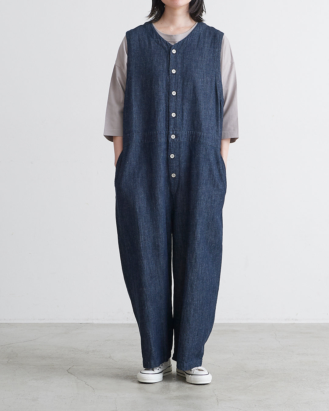 HEAVENLY ヘブンリー］#0106.5oz Cotton Linen Denim Jumpsuit / 6.5oz