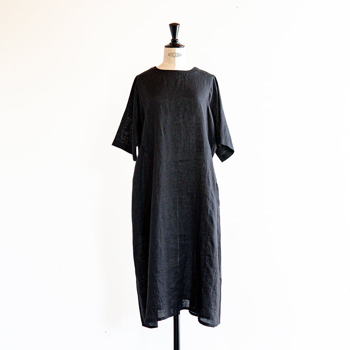 H*I様 HEAVENLY ブラック ワンピース フリーサイズ HEAVENLY ヘブンリー］ ［販売店舗限定］ Linen 2way Intuck