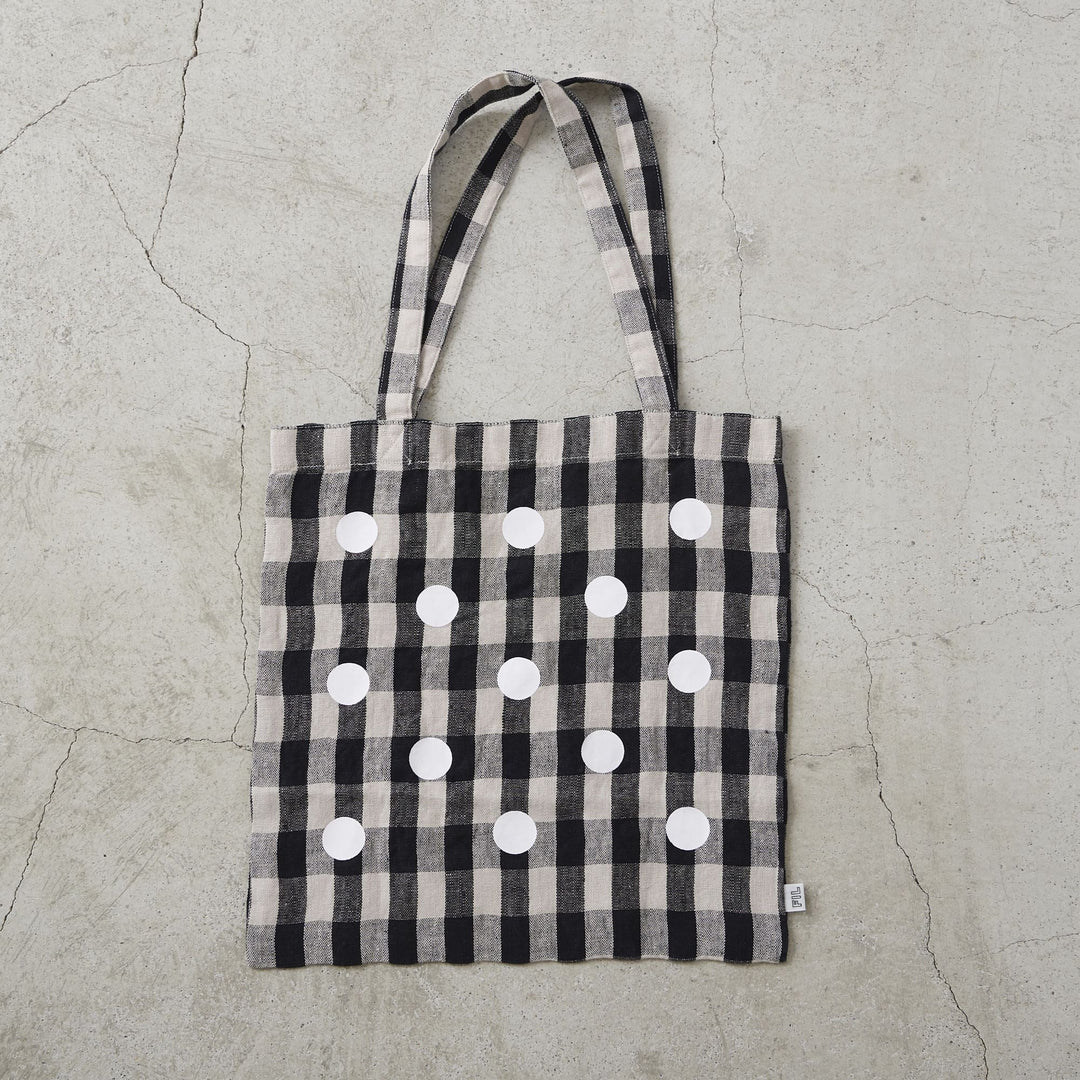 FIL フィル］#005 Linen Dot Print Tote Bag リネン ドット